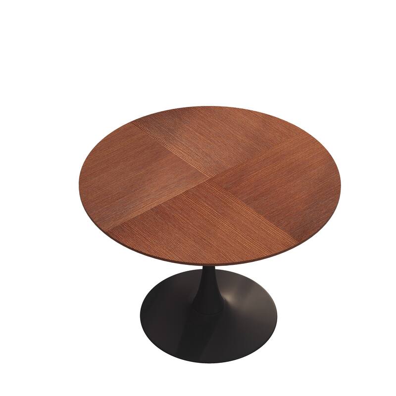 Modern Round Dining Table End Table Leisure Coffee Table with Metal Base
