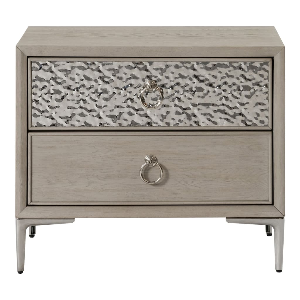 Furniture of America Fable Modern Solid Wood 2-Drawer Nightstand with USB Port