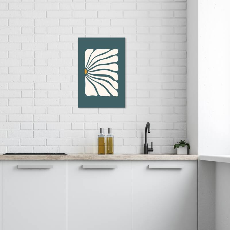 Wynwood Studio Canvas Floral and Botanical Hold my Daisy Green and Dark Green Modern & Contemporary Wall Art Canvas Print - 24 x 16