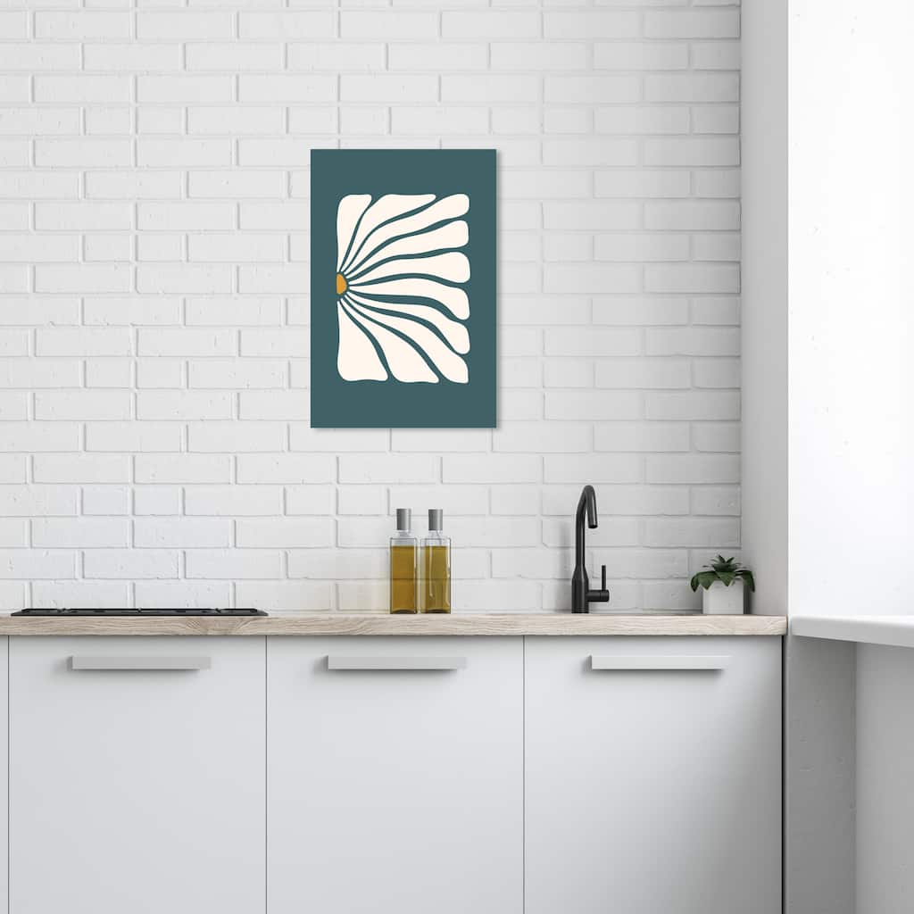 Wynwood Studio Canvas Floral and Botanical Hold my Daisy Green and Dark Green Modern & Contemporary Wall Art Canvas Print