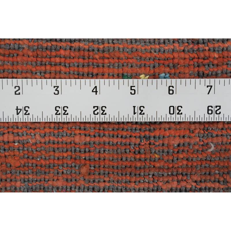 Hand Knotted Oriental Viscose Silk Carpet Tribal Animal Pictorial Oranges & Rust Gabbeh Area Rug - 11' 6'' X 8' 8''
