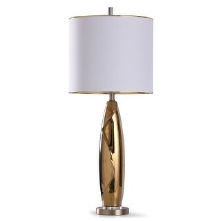 acrylic and gold table lamp