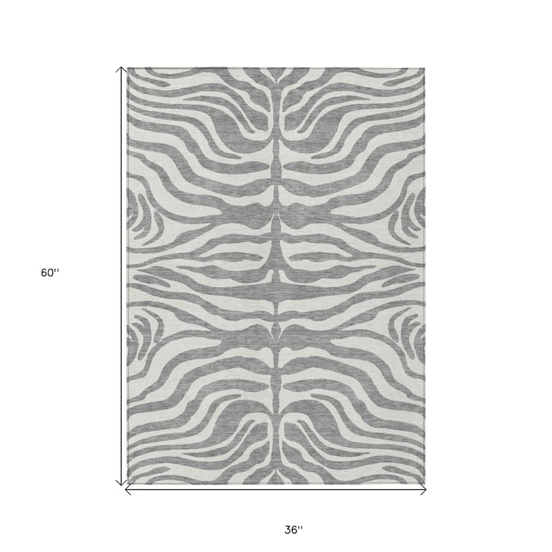 HomeRoots Animal Print Transitional Rectangle Outdoor Rug
