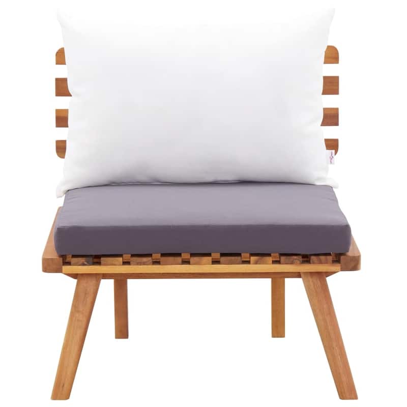 vidaXL Patio Lounge Set Outdoor Sectional Sofa Set Table Solid Wood Acacia - 23.6" x 25.6" x 25.6"