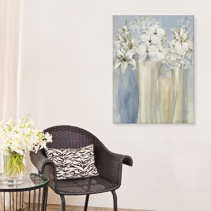Garden Party I Pastel by Richard Hensen Canvas Art Print