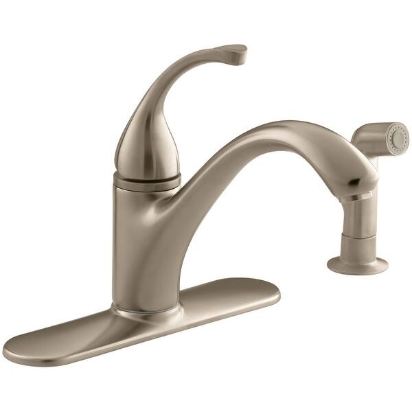 Shop Kohler K 10412 Forte Single Handle Kitchen Faucet With Side