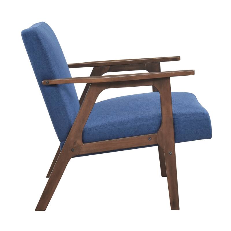 Dean 27" Textured Fabric Accent Chair - Solid Rubberwood Frame