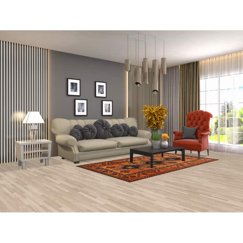 Hand Knotted Oriental 100% Wool Carpet Traditional Tribal Oranges & Rust Lori Area Rug - 7' 4'' X 4' 0''