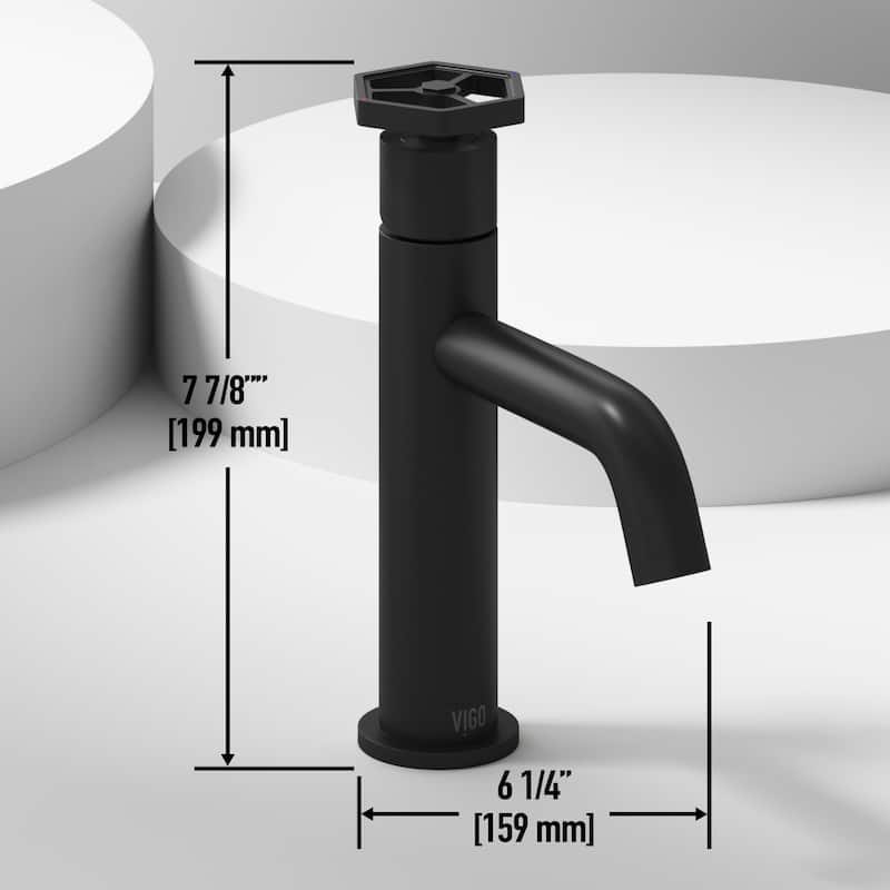 VIGO Ruxton 8" H Single Handle Single Hole Bathroom Faucet