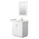 Option White, Gold Trim, White Cultured Marble Top