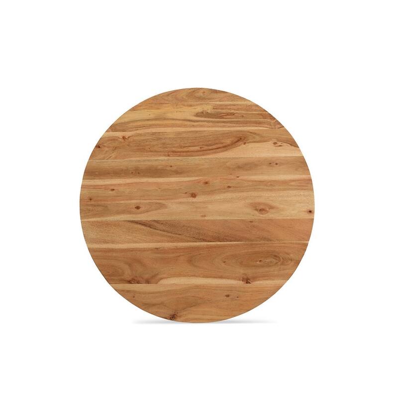 Timbergirl Acacia Wood Top with Metal Mesh Base Coffee Table - 26"