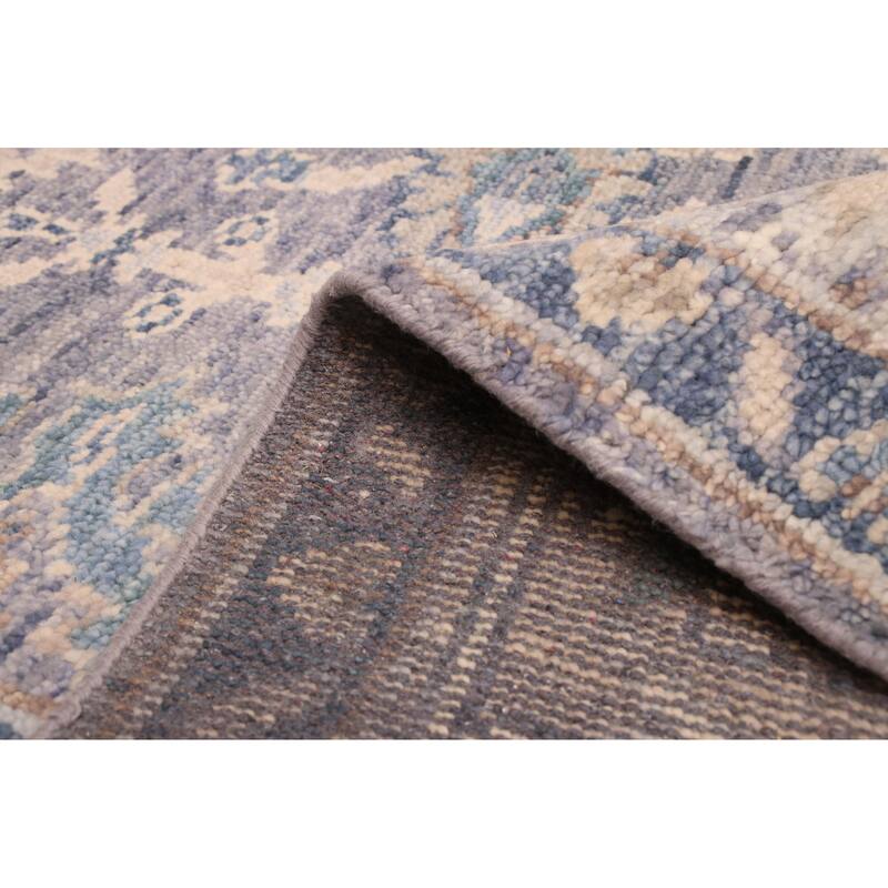 ECARPETGALLERY Hand-knotted Jules Serapi Denim Blue Wool Rug - 7'11 x 10'2