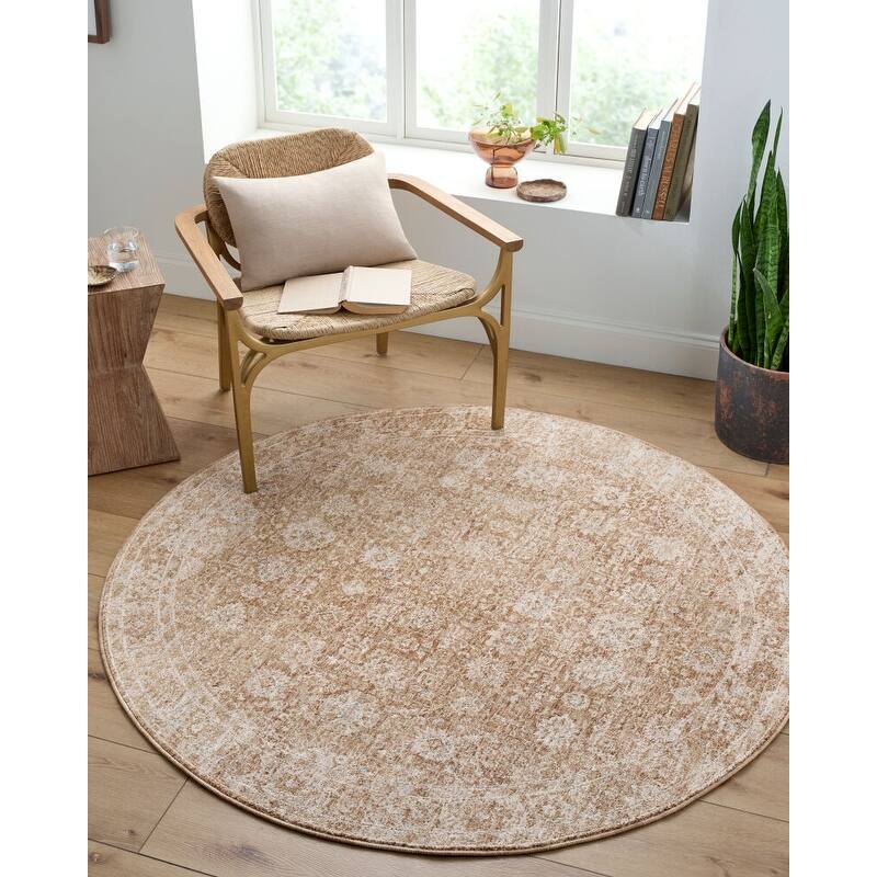 Livabliss Da Vinci Traditional Area Rug - 2'7" x 10' - Tan