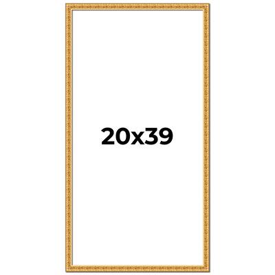 20x39 Frame Gold Real Wood Picture Frame Width 1 inches | Interior