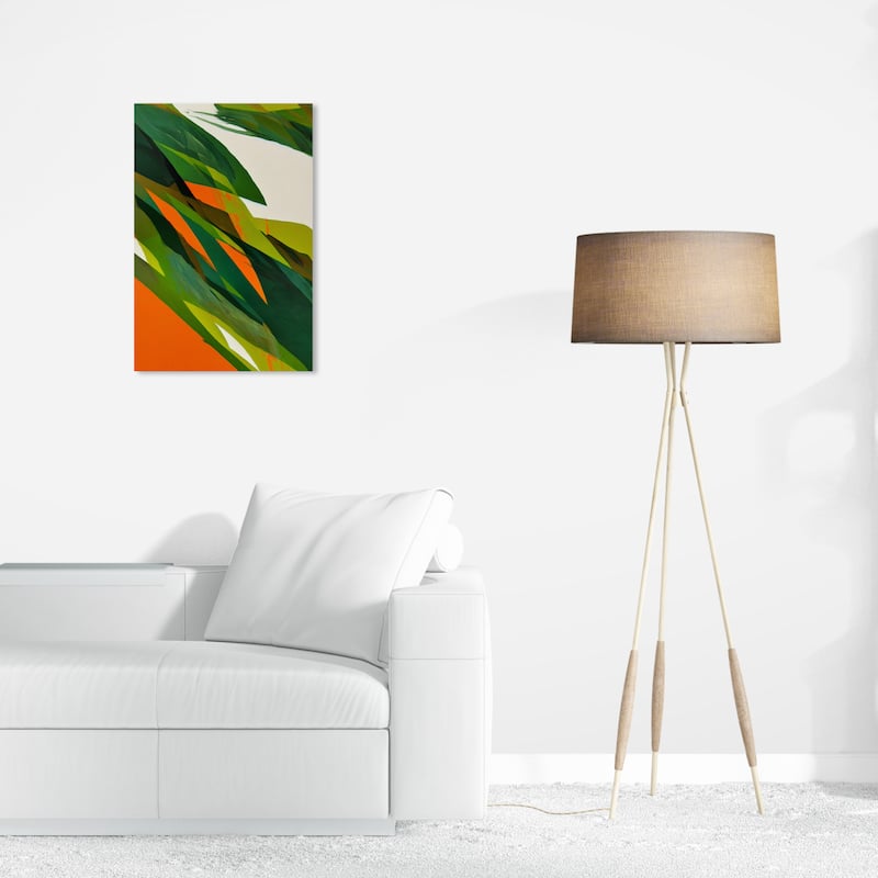 Wynwood Studio Canvas Floral and Botanical Leaves in the dunes Green and Tropical Wall Art Canvas Print - 16 x 24