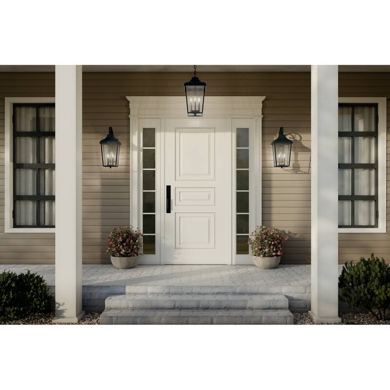 Kichler Lighting Forestdale 18.5 in. 2-Light Textured Black Outdoor Wall Sconce - 18.5 in