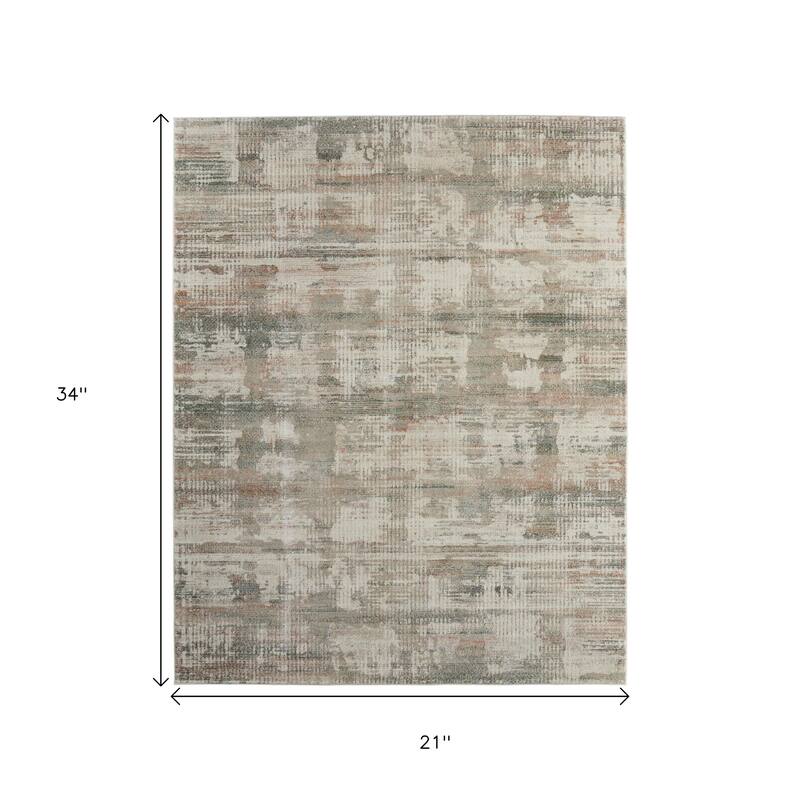 HomeRoots Abstract Industrial Rectangle Area Rug