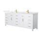 Option White / Giotto Quartz Top / Brushed Gold Hardware