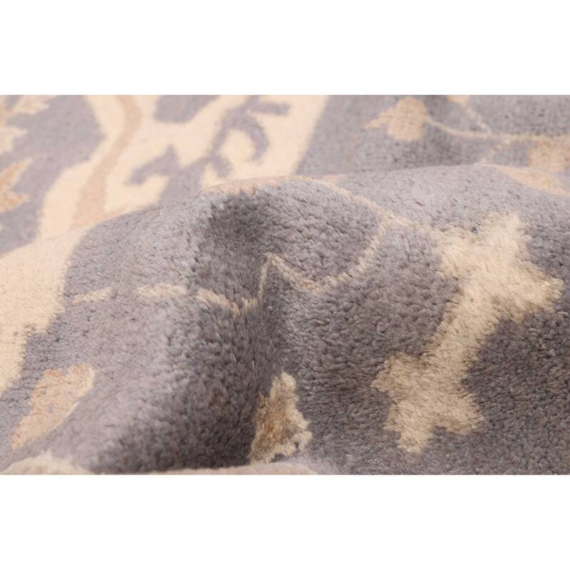 ECARPETGALLERY Hand-knotted Royal Oushak Dark Grey Wool Rug - 9'3 x 11'8