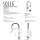 preview thumbnail 3 of 6, SAFAVIEH Solea Arcadia Stainless Steel Dual Function Pull-Down Spray Kitchen Faucet - 8.1" x 2.1" x 17"
