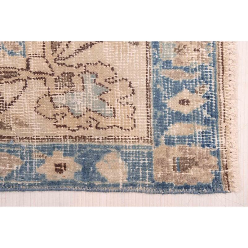 ECARPETGALLERY Hand-knotted Antalya Vintage Beige Wool Rug - 6'7 x 10'10