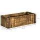 preview thumbnail 3 of 8, Outsunny Wooden Raised Bed Garden Flower Planter Box for Vegetables and Herbs, Rustic Scalloped Edge, 40"L x 16"W x 12"H