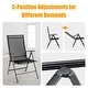 preview thumbnail 8 of 8, Costway 4PCS Patio Folding Dining Chair Recliner Adjustable Black