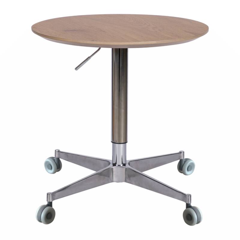 Movable Adjustable Coffee Table 360 Swivel Counter Bar Height Aluminum Star Base Movable