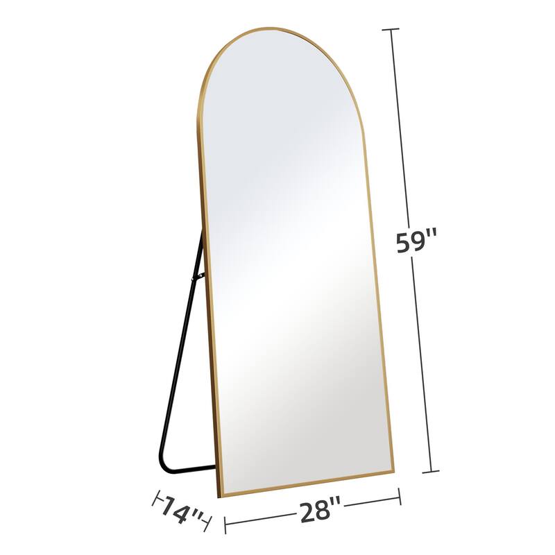 Aluminum Alloy Fine Edge Right Angle Full Length Mirror