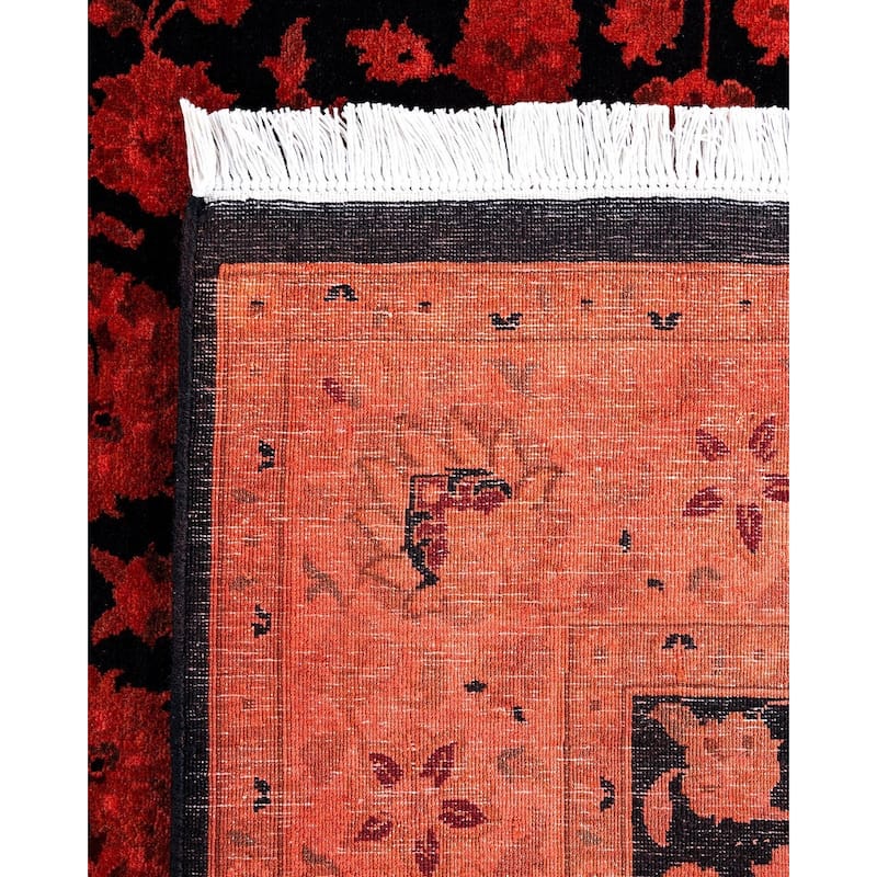 Overdyed, One-of-a-Kind Hand-Knotted Area Rug - Pink - 4' 1" x 6' 2"