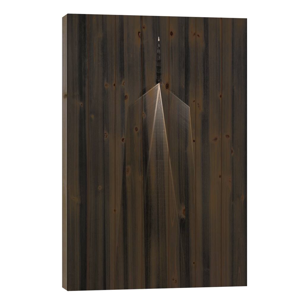 The One World Trade Center Print On Wood by Sebastien Del Grosso - Multi-Color