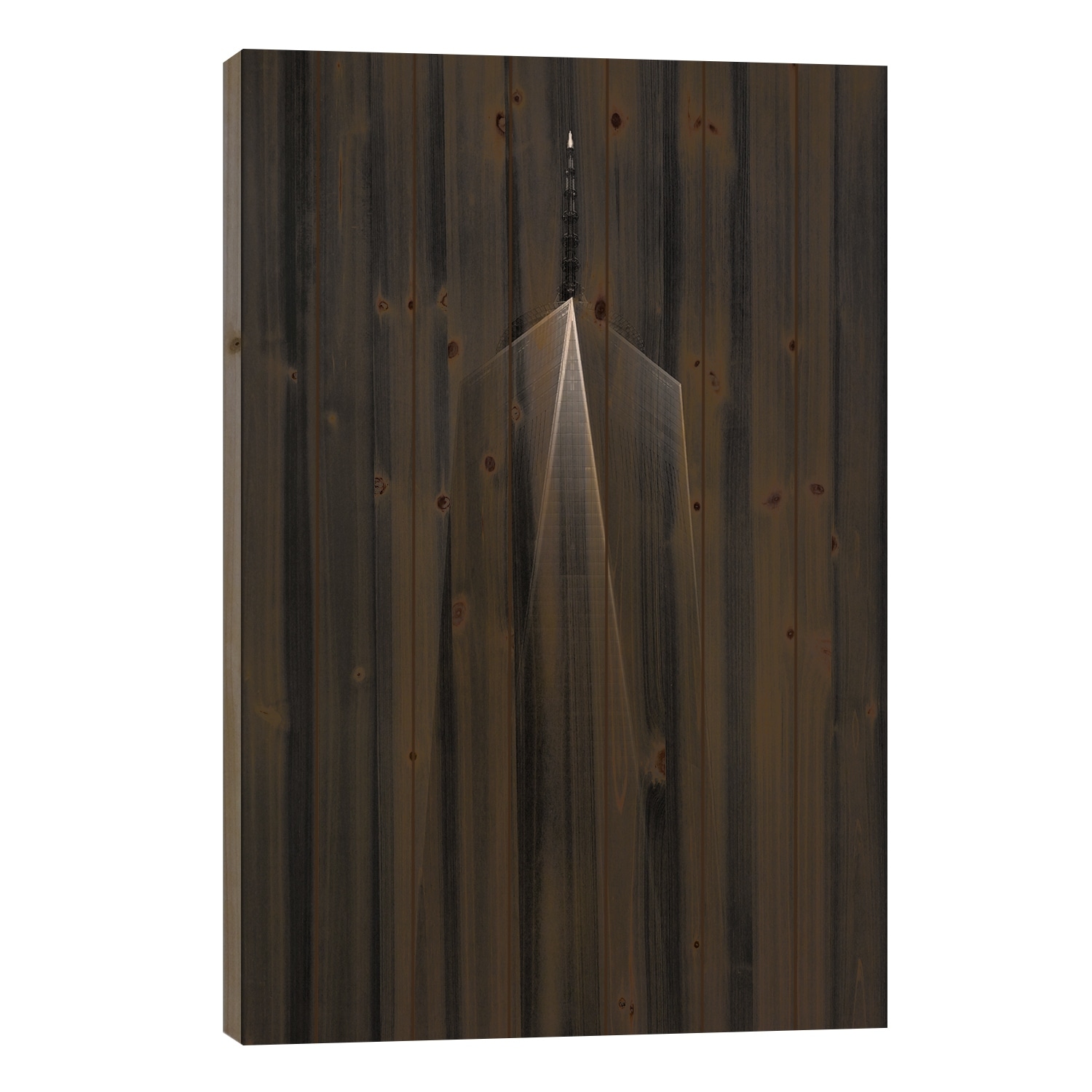 The One World Trade Center Print On Wood by Sebastien Del Grosso - Multi-Color