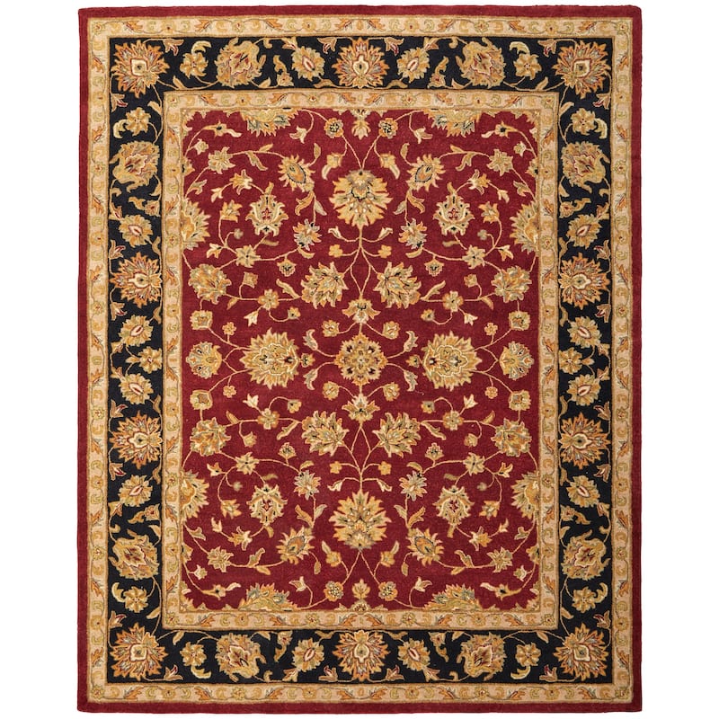 Grand Bazaar Oleg Hand Tufted Oriental Traditional Area Rug - 8' x 10' - Red/Black/Gold