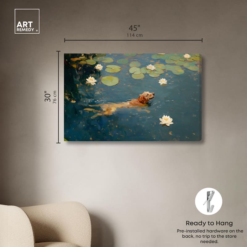 Pond Pup I Canvas by Art Remedy, Gallery Wrapped