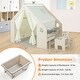 preview thumbnail 5 of 8, Montessori Style Indoor Playhouse with Storage Bin and Floor Mat for Toddlers Aged 2-6 Years Old-Beige