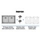 preview thumbnail 9 of 10, Karran 32" Undermount Double Equal Bowl Stainless Steel Sink Kit