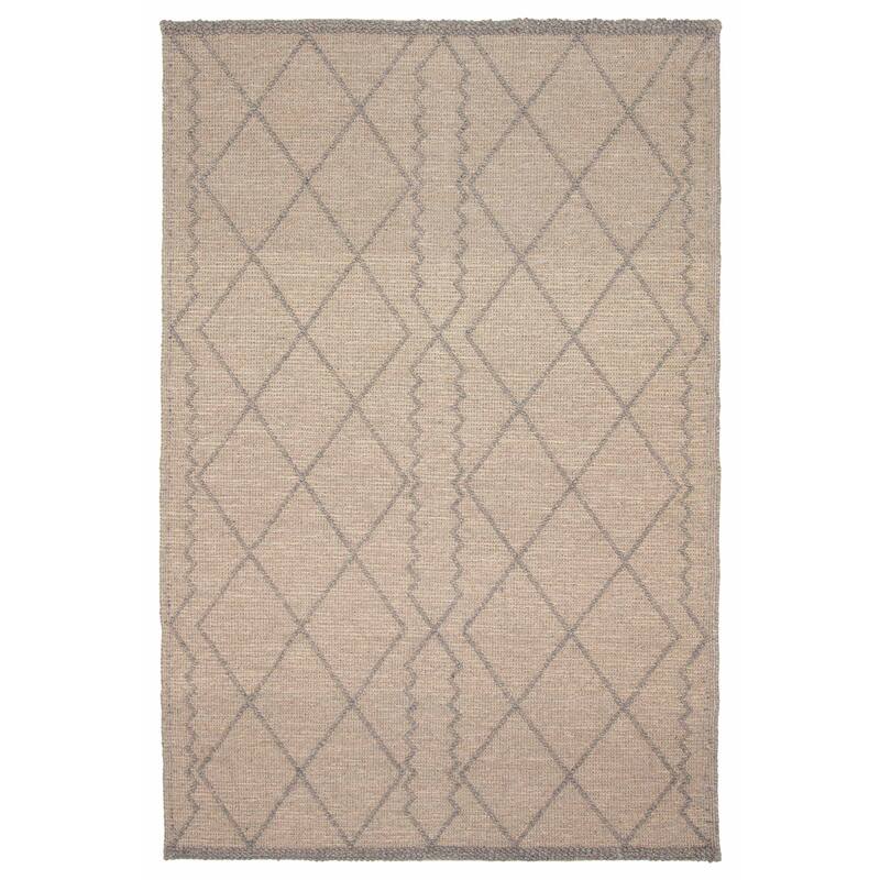 ECARPETGALLERY Braid weave Sienna Taupe Wool Rug - 5'2 x 7'10 - Taupe - 5'2 x 7'10