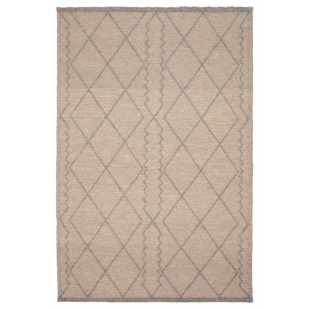 ECARPETGALLERY Braid weave Sienna Taupe Wool Rug - 5'2 x 7'10