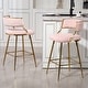 preview thumbnail 2 of 8, 26'' Counter Height Bar Stools Corduroy Kitchen Island (Set of 2)