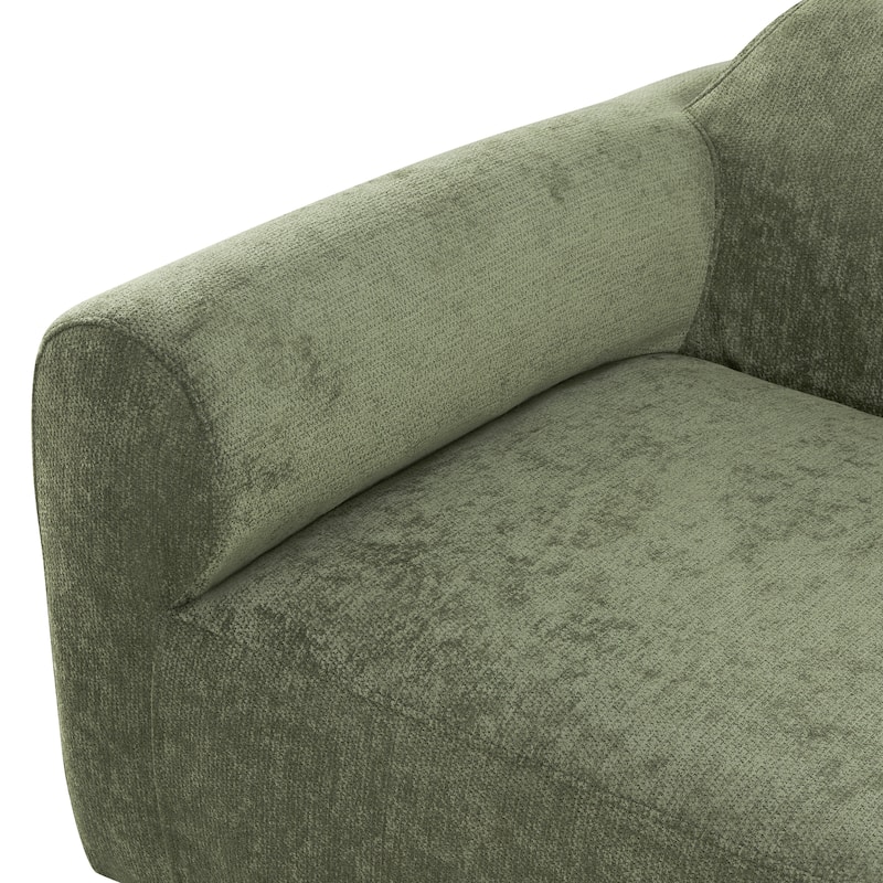 Christopher Knight Home - Modern Upholstered Curved Sectional Sofa with Deep Seat Ottoman