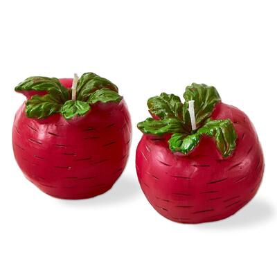 Radish Candle - Sculpted Novelty Candle, Red Paraffin Wax, 2.5hrs Burn Time, Perfect for Spring & Summer Decor