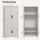 preview thumbnail 2 of 14, 72in Armoire Wardrobe Closet with 4 Doors and Hanging Rod, Freestanding Tall Storage Cabinet with Adjustable Shelves