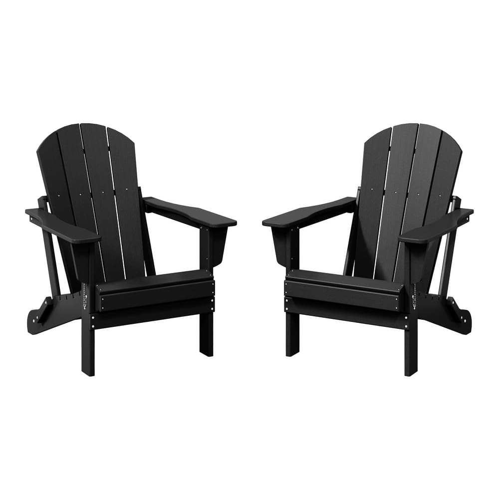 Laguna Weather Resistant Outdoor Patio Folding Adirondack Chairs (Set of 2)