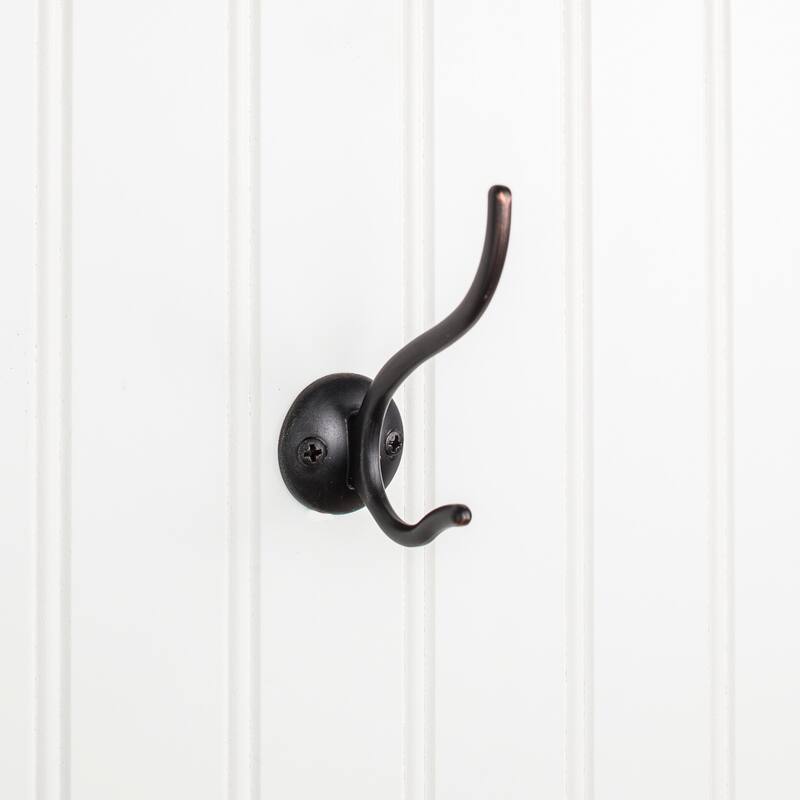 Elements Hooks Double Robe Hook - Brushed Oil Rubbed Bronze