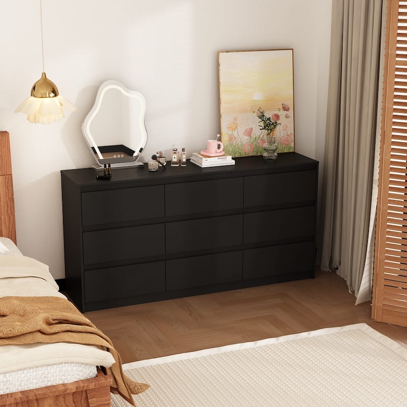 9 Drawer Dresser White Dresser Chest Drawer Storage Organizer Cabinet
