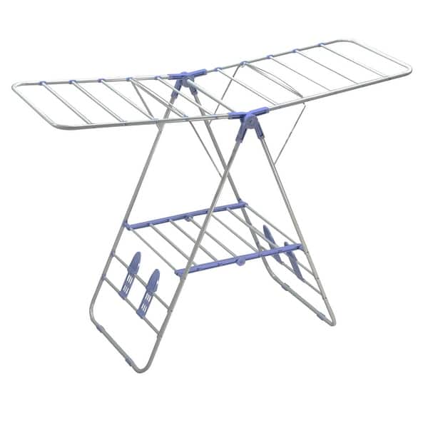 slide 1 of 3, Grey Folding Clothes Dryer