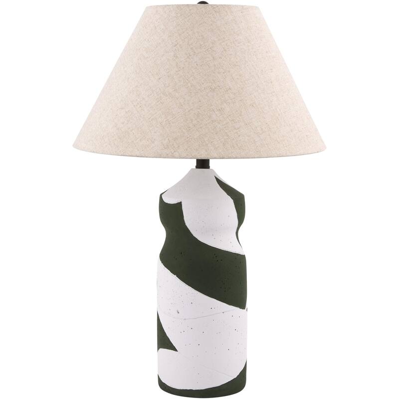 Livabliss Rovyn Modern Accent Table Lamp - Green/White