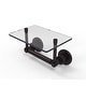 preview thumbnail 9 of 14, Allied Brass Washington Square Collection Two Post Toilet Tissue Holder with Glass Shelf Antique Bronze