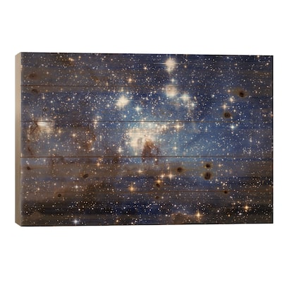 LH-95 Stellar Nursery (Hubble Space Telescope) Print On Wood by NASA - Multi-Color