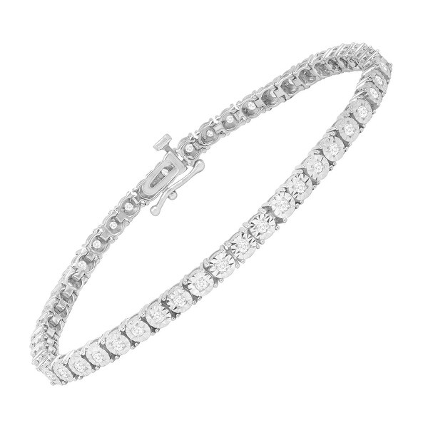 1 ct Diamond Tennis Bracelet in Sterling Silver